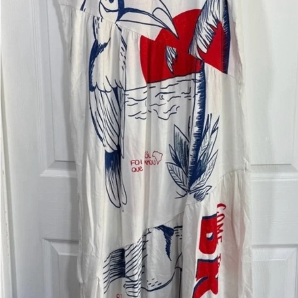 FARM Rio Red and Blue Graphic Maxi Dress - Picture 6 of 6